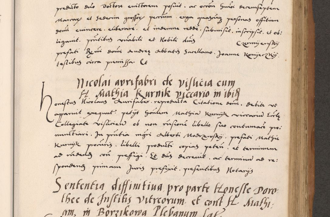 Zdjęcie nr 401 dla obiektu archiwalnego: Acta actorum causarum, sentenciarum tam diffinitivarum quam interlocutoriarum et obligacionum coram reverendo domino Petro Mischkowski custode Kielcensi, canonico vicarioque in spiritualibus generali Cracoviensi ad annum Domini millesimum quingentesimum octavum, cuius indicio est sexta, pontificatus sanctissimi in Christo patris et domini nostri domini Pauli divina providencia pape tercii feliciter moderni, anno coronacionis quarto decimo continuantur