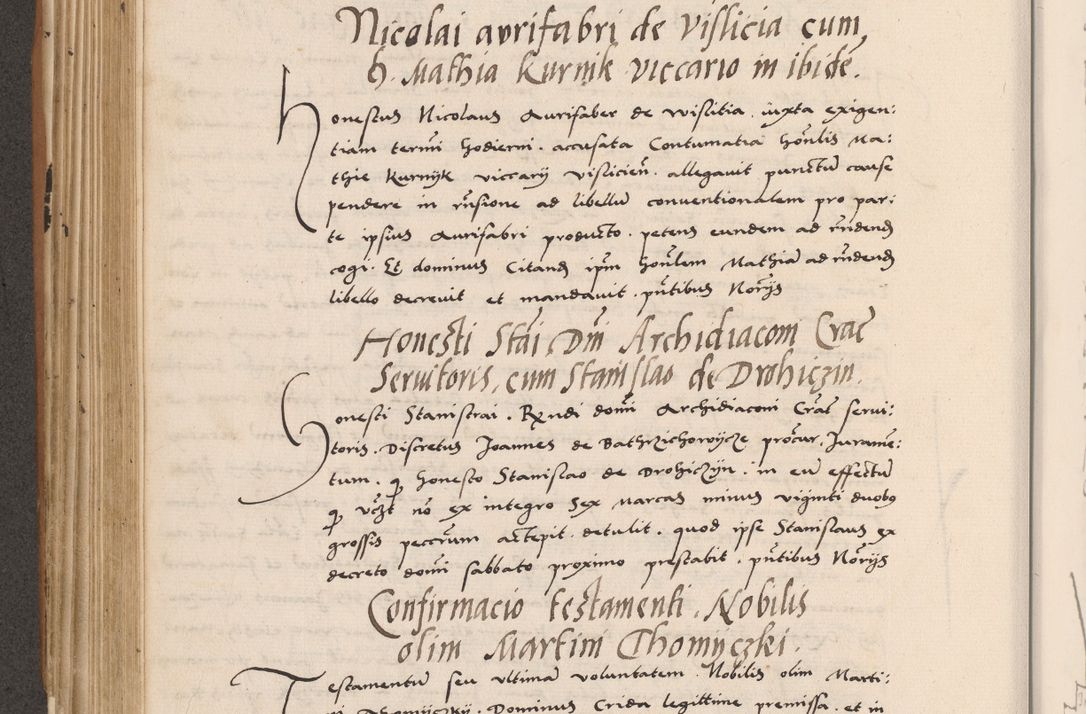 Zdjęcie nr 386 dla obiektu archiwalnego: Acta actorum causarum, sentenciarum tam diffinitivarum quam interlocutoriarum et obligacionum coram reverendo domino Petro Mischkowski custode Kielcensi, canonico vicarioque in spiritualibus generali Cracoviensi ad annum Domini millesimum quingentesimum octavum, cuius indicio est sexta, pontificatus sanctissimi in Christo patris et domini nostri domini Pauli divina providencia pape tercii feliciter moderni, anno coronacionis quarto decimo continuantur