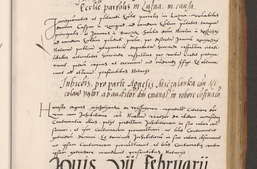 Zdjęcie nr 383 dla obiektu archiwalnego: Acta actorum causarum, sentenciarum tam diffinitivarum quam interlocutoriarum et obligacionum coram reverendo domino Petro Mischkowski custode Kielcensi, canonico vicarioque in spiritualibus generali Cracoviensi ad annum Domini millesimum quingentesimum octavum, cuius indicio est sexta, pontificatus sanctissimi in Christo patris et domini nostri domini Pauli divina providencia pape tercii feliciter moderni, anno coronacionis quarto decimo continuantur