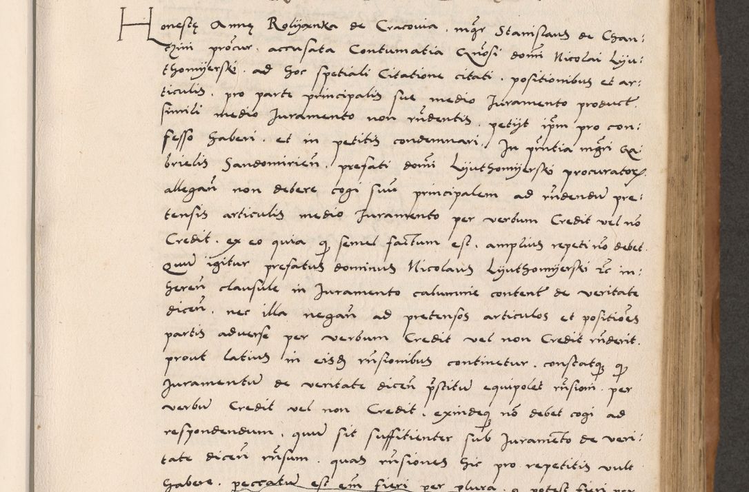 Zdjęcie nr 379 dla obiektu archiwalnego: Acta actorum causarum, sentenciarum tam diffinitivarum quam interlocutoriarum et obligacionum coram reverendo domino Petro Mischkowski custode Kielcensi, canonico vicarioque in spiritualibus generali Cracoviensi ad annum Domini millesimum quingentesimum octavum, cuius indicio est sexta, pontificatus sanctissimi in Christo patris et domini nostri domini Pauli divina providencia pape tercii feliciter moderni, anno coronacionis quarto decimo continuantur