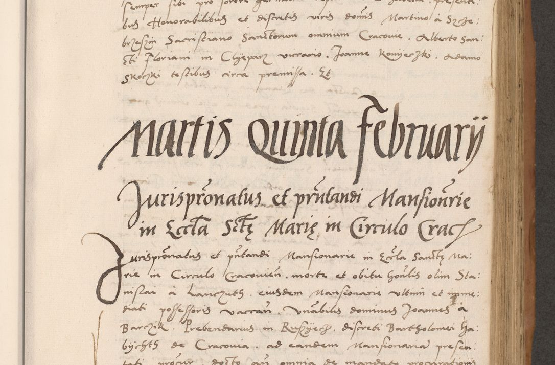 Zdjęcie nr 371 dla obiektu archiwalnego: Acta actorum causarum, sentenciarum tam diffinitivarum quam interlocutoriarum et obligacionum coram reverendo domino Petro Mischkowski custode Kielcensi, canonico vicarioque in spiritualibus generali Cracoviensi ad annum Domini millesimum quingentesimum octavum, cuius indicio est sexta, pontificatus sanctissimi in Christo patris et domini nostri domini Pauli divina providencia pape tercii feliciter moderni, anno coronacionis quarto decimo continuantur