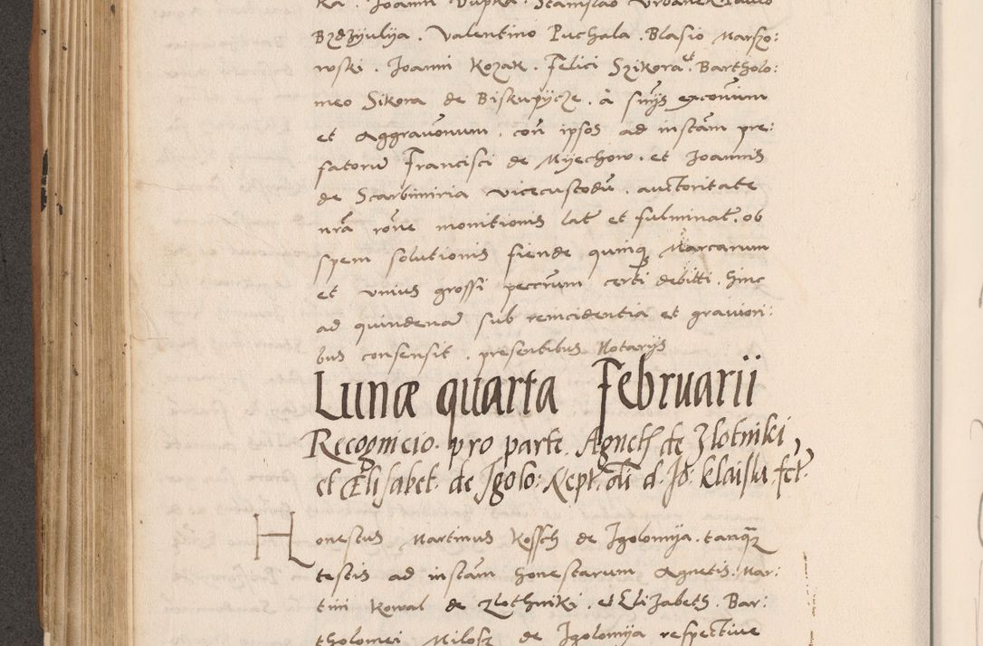 Zdjęcie nr 370 dla obiektu archiwalnego: Acta actorum causarum, sentenciarum tam diffinitivarum quam interlocutoriarum et obligacionum coram reverendo domino Petro Mischkowski custode Kielcensi, canonico vicarioque in spiritualibus generali Cracoviensi ad annum Domini millesimum quingentesimum octavum, cuius indicio est sexta, pontificatus sanctissimi in Christo patris et domini nostri domini Pauli divina providencia pape tercii feliciter moderni, anno coronacionis quarto decimo continuantur