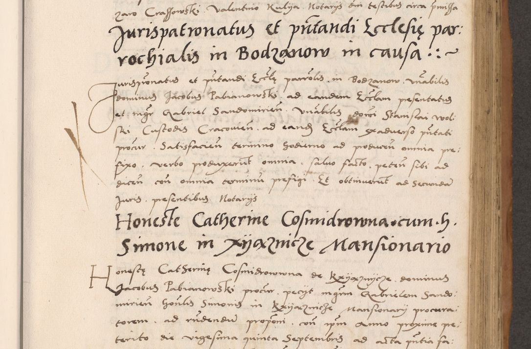 Zdjęcie nr 365 dla obiektu archiwalnego: Acta actorum causarum, sentenciarum tam diffinitivarum quam interlocutoriarum et obligacionum coram reverendo domino Petro Mischkowski custode Kielcensi, canonico vicarioque in spiritualibus generali Cracoviensi ad annum Domini millesimum quingentesimum octavum, cuius indicio est sexta, pontificatus sanctissimi in Christo patris et domini nostri domini Pauli divina providencia pape tercii feliciter moderni, anno coronacionis quarto decimo continuantur