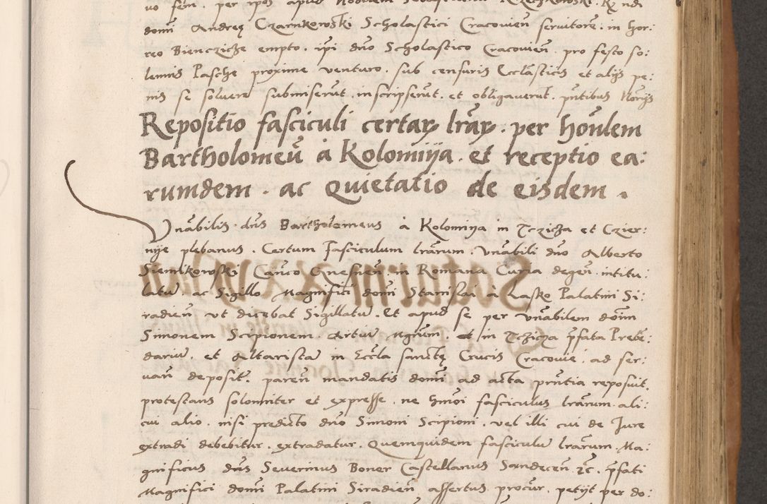 Zdjęcie nr 351 dla obiektu archiwalnego: Acta actorum causarum, sentenciarum tam diffinitivarum quam interlocutoriarum et obligacionum coram reverendo domino Petro Mischkowski custode Kielcensi, canonico vicarioque in spiritualibus generali Cracoviensi ad annum Domini millesimum quingentesimum octavum, cuius indicio est sexta, pontificatus sanctissimi in Christo patris et domini nostri domini Pauli divina providencia pape tercii feliciter moderni, anno coronacionis quarto decimo continuantur