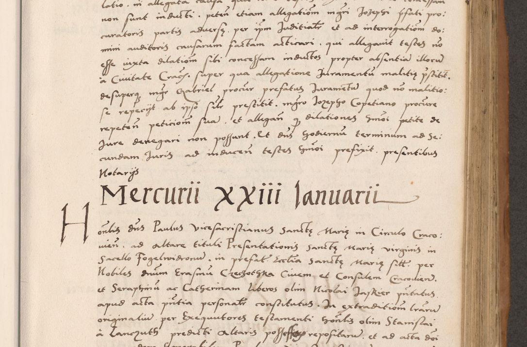 Zdjęcie nr 347 dla obiektu archiwalnego: Acta actorum causarum, sentenciarum tam diffinitivarum quam interlocutoriarum et obligacionum coram reverendo domino Petro Mischkowski custode Kielcensi, canonico vicarioque in spiritualibus generali Cracoviensi ad annum Domini millesimum quingentesimum octavum, cuius indicio est sexta, pontificatus sanctissimi in Christo patris et domini nostri domini Pauli divina providencia pape tercii feliciter moderni, anno coronacionis quarto decimo continuantur