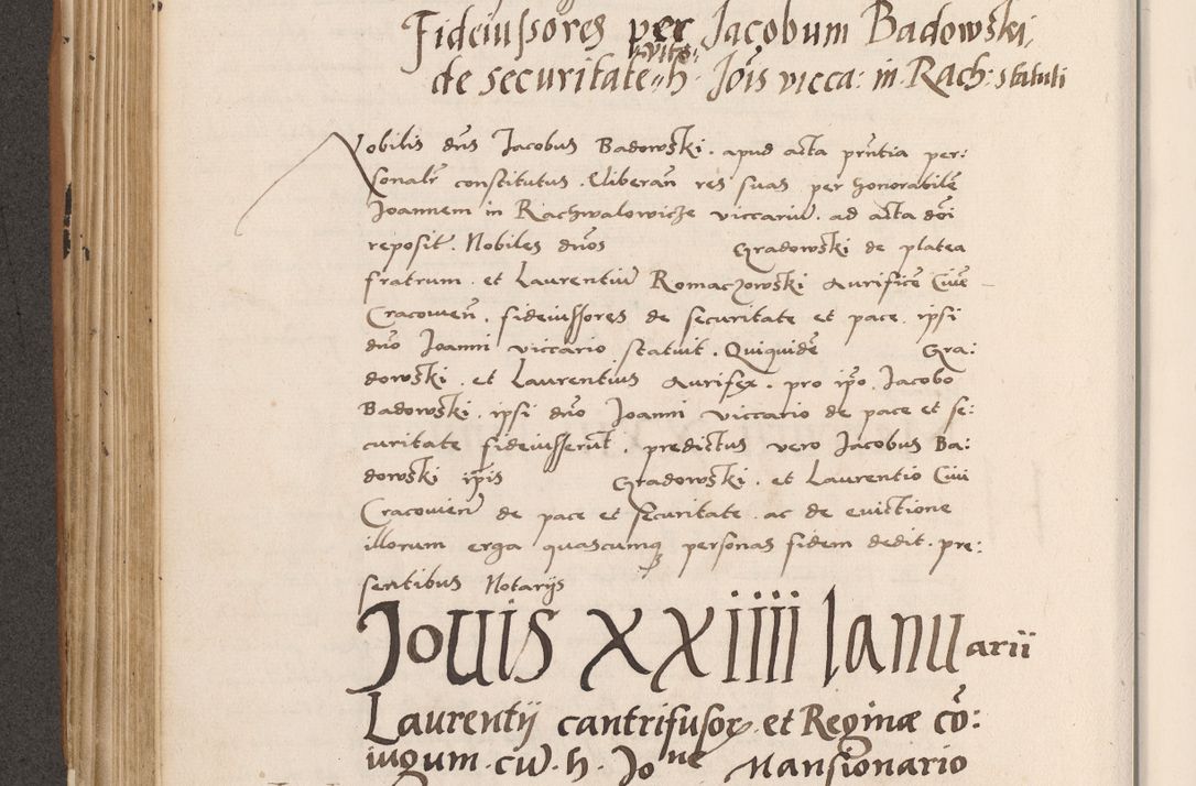 Zdjęcie nr 348 dla obiektu archiwalnego: Acta actorum causarum, sentenciarum tam diffinitivarum quam interlocutoriarum et obligacionum coram reverendo domino Petro Mischkowski custode Kielcensi, canonico vicarioque in spiritualibus generali Cracoviensi ad annum Domini millesimum quingentesimum octavum, cuius indicio est sexta, pontificatus sanctissimi in Christo patris et domini nostri domini Pauli divina providencia pape tercii feliciter moderni, anno coronacionis quarto decimo continuantur