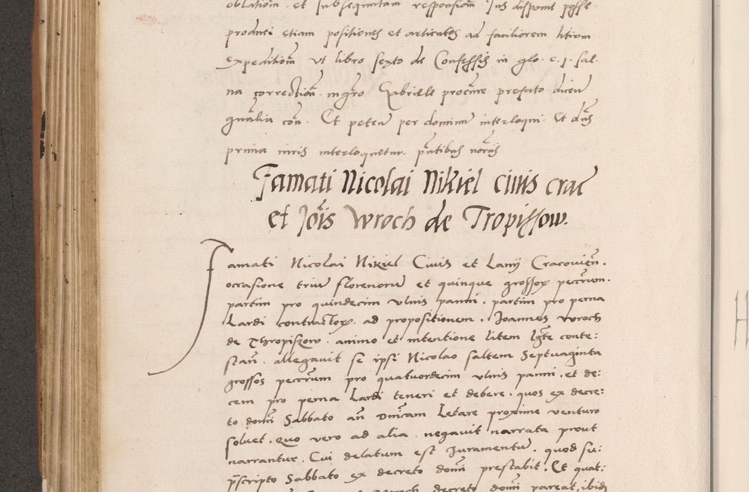 Zdjęcie nr 346 dla obiektu archiwalnego: Acta actorum causarum, sentenciarum tam diffinitivarum quam interlocutoriarum et obligacionum coram reverendo domino Petro Mischkowski custode Kielcensi, canonico vicarioque in spiritualibus generali Cracoviensi ad annum Domini millesimum quingentesimum octavum, cuius indicio est sexta, pontificatus sanctissimi in Christo patris et domini nostri domini Pauli divina providencia pape tercii feliciter moderni, anno coronacionis quarto decimo continuantur