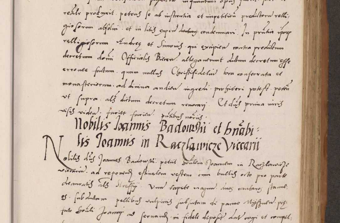 Zdjęcie nr 329 dla obiektu archiwalnego: Acta actorum causarum, sentenciarum tam diffinitivarum quam interlocutoriarum et obligacionum coram reverendo domino Petro Mischkowski custode Kielcensi, canonico vicarioque in spiritualibus generali Cracoviensi ad annum Domini millesimum quingentesimum octavum, cuius indicio est sexta, pontificatus sanctissimi in Christo patris et domini nostri domini Pauli divina providencia pape tercii feliciter moderni, anno coronacionis quarto decimo continuantur