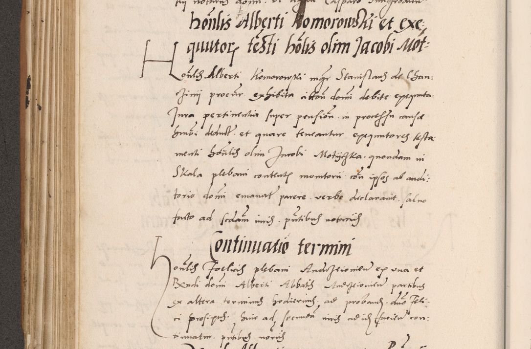 Zdjęcie nr 330 dla obiektu archiwalnego: Acta actorum causarum, sentenciarum tam diffinitivarum quam interlocutoriarum et obligacionum coram reverendo domino Petro Mischkowski custode Kielcensi, canonico vicarioque in spiritualibus generali Cracoviensi ad annum Domini millesimum quingentesimum octavum, cuius indicio est sexta, pontificatus sanctissimi in Christo patris et domini nostri domini Pauli divina providencia pape tercii feliciter moderni, anno coronacionis quarto decimo continuantur