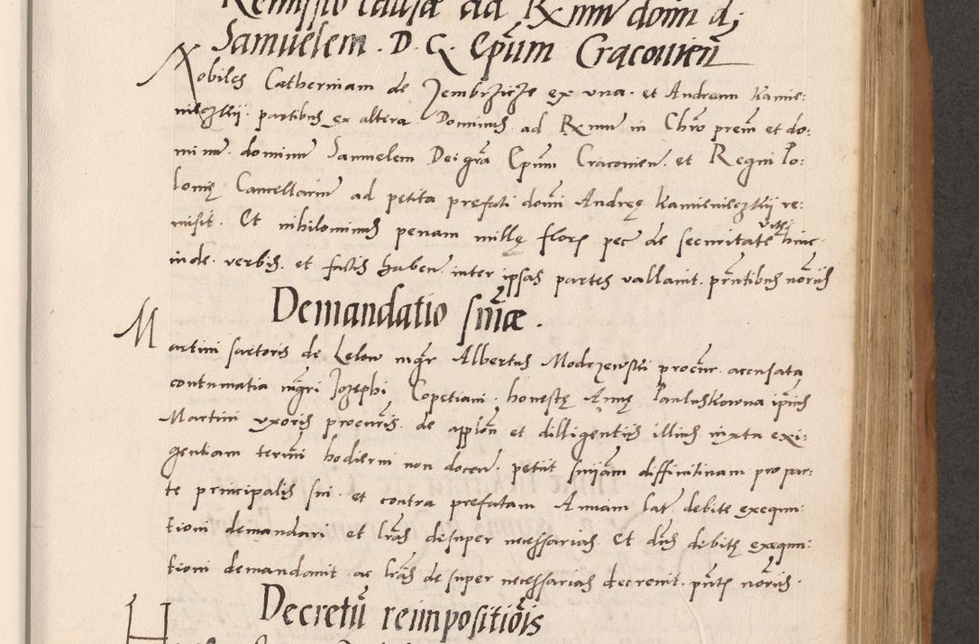 Zdjęcie nr 321 dla obiektu archiwalnego: Acta actorum causarum, sentenciarum tam diffinitivarum quam interlocutoriarum et obligacionum coram reverendo domino Petro Mischkowski custode Kielcensi, canonico vicarioque in spiritualibus generali Cracoviensi ad annum Domini millesimum quingentesimum octavum, cuius indicio est sexta, pontificatus sanctissimi in Christo patris et domini nostri domini Pauli divina providencia pape tercii feliciter moderni, anno coronacionis quarto decimo continuantur