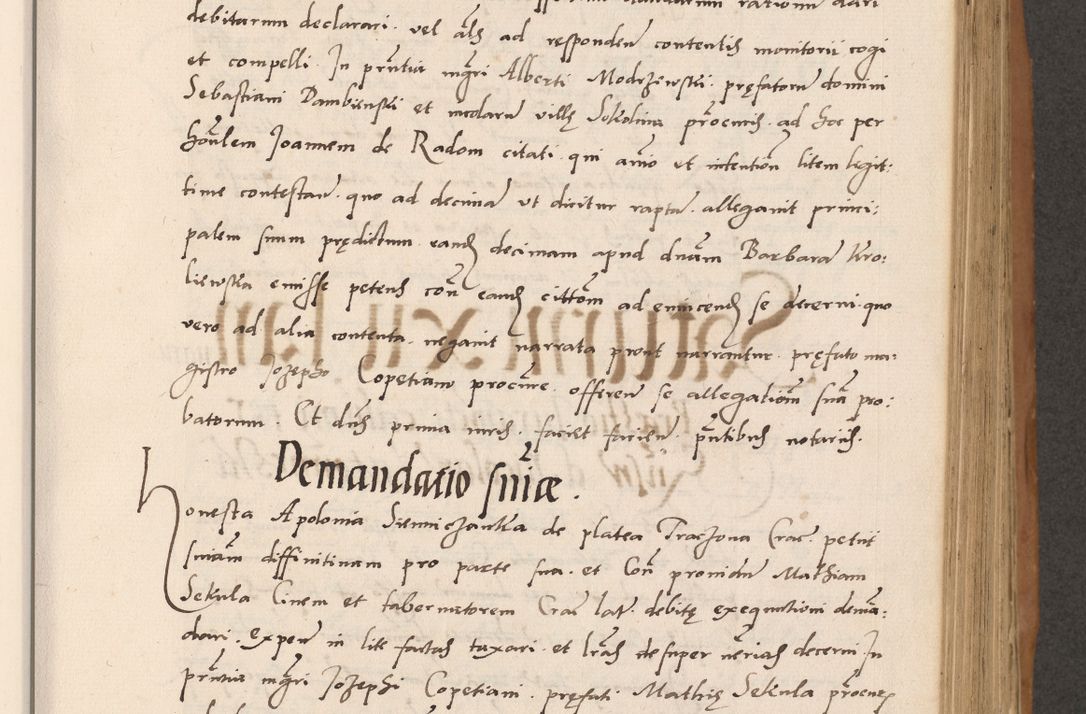 Zdjęcie nr 323 dla obiektu archiwalnego: Acta actorum causarum, sentenciarum tam diffinitivarum quam interlocutoriarum et obligacionum coram reverendo domino Petro Mischkowski custode Kielcensi, canonico vicarioque in spiritualibus generali Cracoviensi ad annum Domini millesimum quingentesimum octavum, cuius indicio est sexta, pontificatus sanctissimi in Christo patris et domini nostri domini Pauli divina providencia pape tercii feliciter moderni, anno coronacionis quarto decimo continuantur