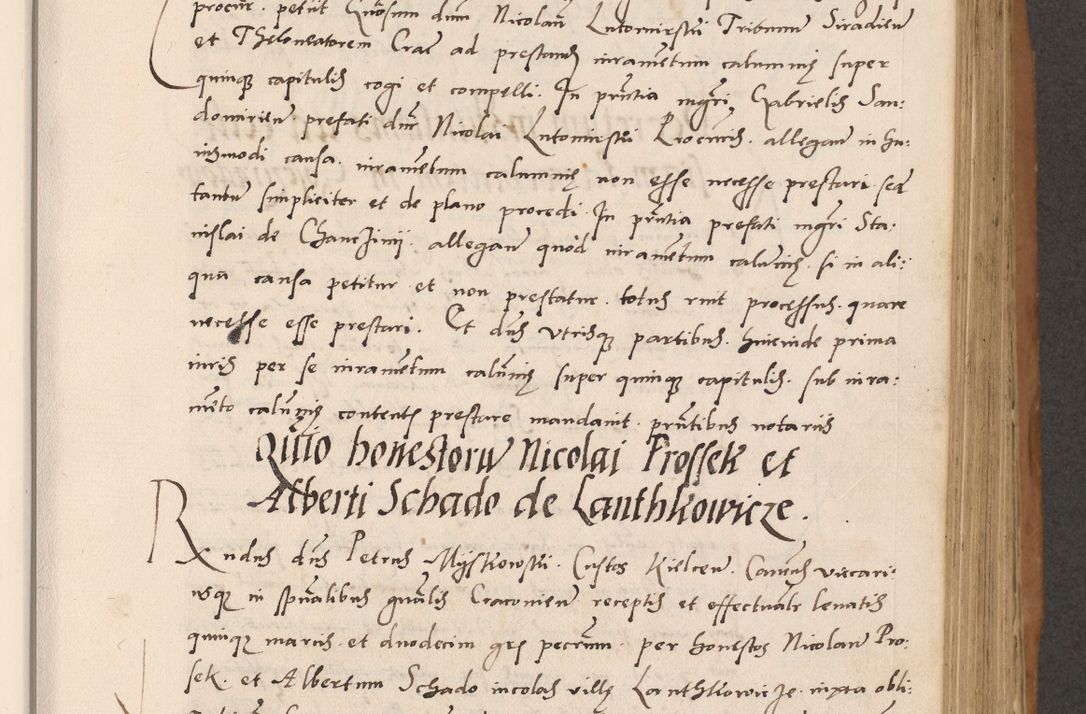 Zdjęcie nr 317 dla obiektu archiwalnego: Acta actorum causarum, sentenciarum tam diffinitivarum quam interlocutoriarum et obligacionum coram reverendo domino Petro Mischkowski custode Kielcensi, canonico vicarioque in spiritualibus generali Cracoviensi ad annum Domini millesimum quingentesimum octavum, cuius indicio est sexta, pontificatus sanctissimi in Christo patris et domini nostri domini Pauli divina providencia pape tercii feliciter moderni, anno coronacionis quarto decimo continuantur