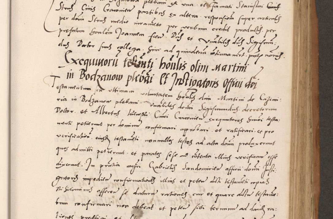 Zdjęcie nr 315 dla obiektu archiwalnego: Acta actorum causarum, sentenciarum tam diffinitivarum quam interlocutoriarum et obligacionum coram reverendo domino Petro Mischkowski custode Kielcensi, canonico vicarioque in spiritualibus generali Cracoviensi ad annum Domini millesimum quingentesimum octavum, cuius indicio est sexta, pontificatus sanctissimi in Christo patris et domini nostri domini Pauli divina providencia pape tercii feliciter moderni, anno coronacionis quarto decimo continuantur