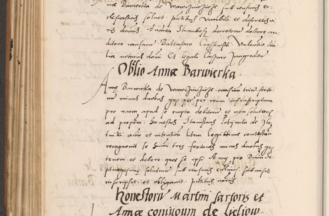 Zdjęcie nr 312 dla obiektu archiwalnego: Acta actorum causarum, sentenciarum tam diffinitivarum quam interlocutoriarum et obligacionum coram reverendo domino Petro Mischkowski custode Kielcensi, canonico vicarioque in spiritualibus generali Cracoviensi ad annum Domini millesimum quingentesimum octavum, cuius indicio est sexta, pontificatus sanctissimi in Christo patris et domini nostri domini Pauli divina providencia pape tercii feliciter moderni, anno coronacionis quarto decimo continuantur