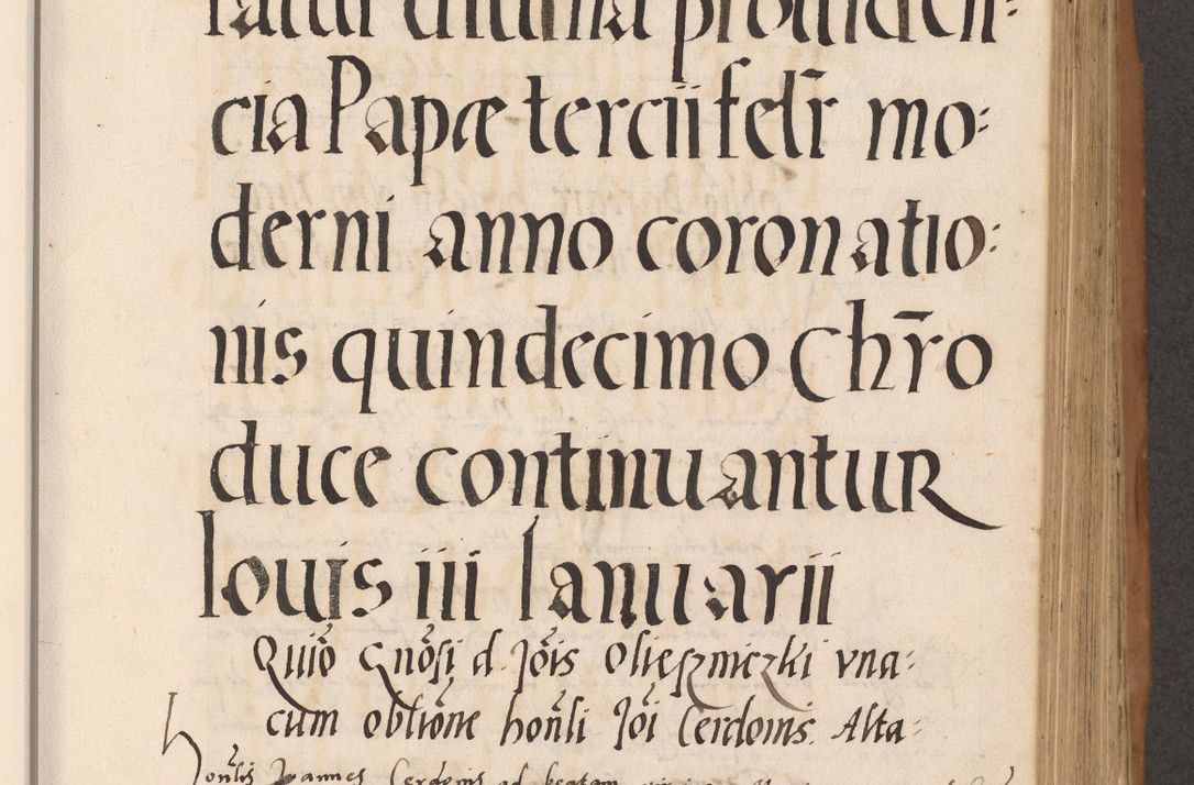 Zdjęcie nr 309 dla obiektu archiwalnego: Acta actorum causarum, sentenciarum tam diffinitivarum quam interlocutoriarum et obligacionum coram reverendo domino Petro Mischkowski custode Kielcensi, canonico vicarioque in spiritualibus generali Cracoviensi ad annum Domini millesimum quingentesimum octavum, cuius indicio est sexta, pontificatus sanctissimi in Christo patris et domini nostri domini Pauli divina providencia pape tercii feliciter moderni, anno coronacionis quarto decimo continuantur