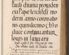 Zdjęcie nr 309 dla obiektu archiwalnego: Acta actorum causarum, sentenciarum tam diffinitivarum quam interlocutoriarum et obligacionum coram reverendo domino Petro Mischkowski custode Kielcensi, canonico vicarioque in spiritualibus generali Cracoviensi ad annum Domini millesimum quingentesimum octavum, cuius indicio est sexta, pontificatus sanctissimi in Christo patris et domini nostri domini Pauli divina providencia pape tercii feliciter moderni, anno coronacionis quarto decimo continuantur