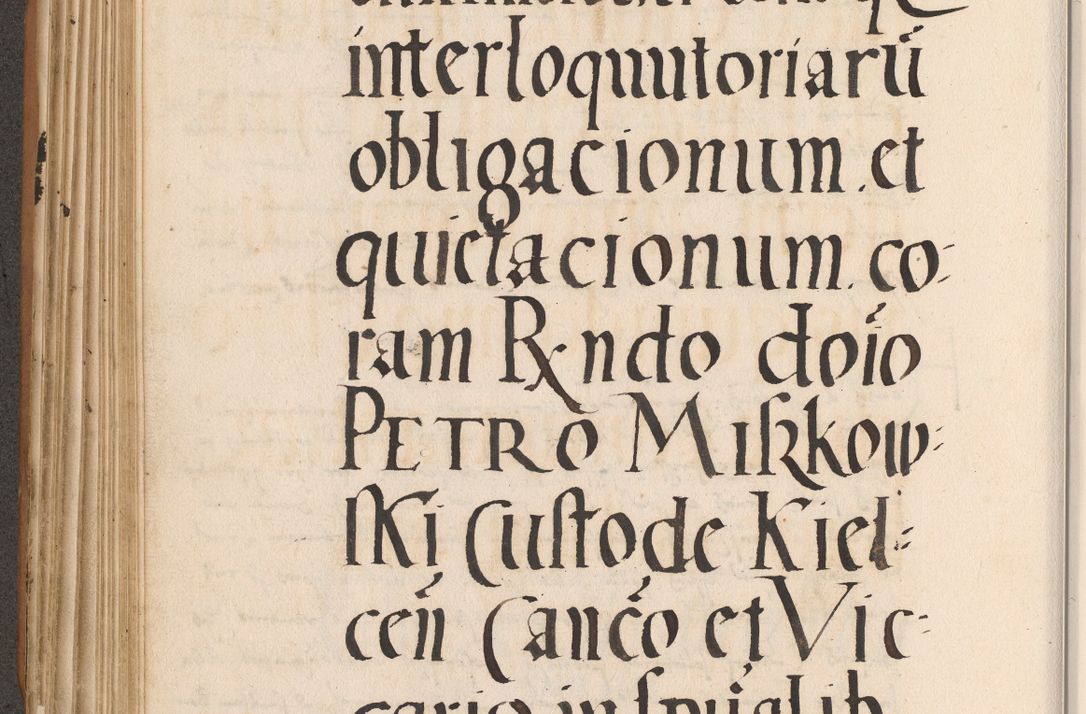 Zdjęcie nr 308 dla obiektu archiwalnego: Acta actorum causarum, sentenciarum tam diffinitivarum quam interlocutoriarum et obligacionum coram reverendo domino Petro Mischkowski custode Kielcensi, canonico vicarioque in spiritualibus generali Cracoviensi ad annum Domini millesimum quingentesimum octavum, cuius indicio est sexta, pontificatus sanctissimi in Christo patris et domini nostri domini Pauli divina providencia pape tercii feliciter moderni, anno coronacionis quarto decimo continuantur