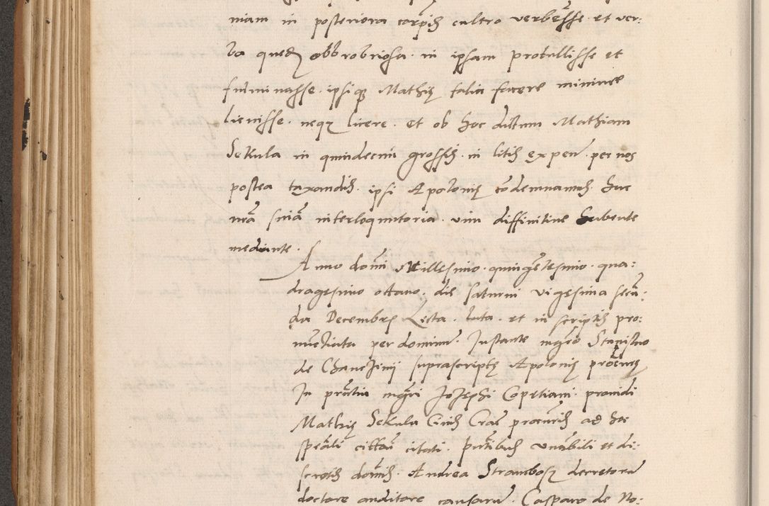 Zdjęcie nr 300 dla obiektu archiwalnego: Acta actorum causarum, sentenciarum tam diffinitivarum quam interlocutoriarum et obligacionum coram reverendo domino Petro Mischkowski custode Kielcensi, canonico vicarioque in spiritualibus generali Cracoviensi ad annum Domini millesimum quingentesimum octavum, cuius indicio est sexta, pontificatus sanctissimi in Christo patris et domini nostri domini Pauli divina providencia pape tercii feliciter moderni, anno coronacionis quarto decimo continuantur