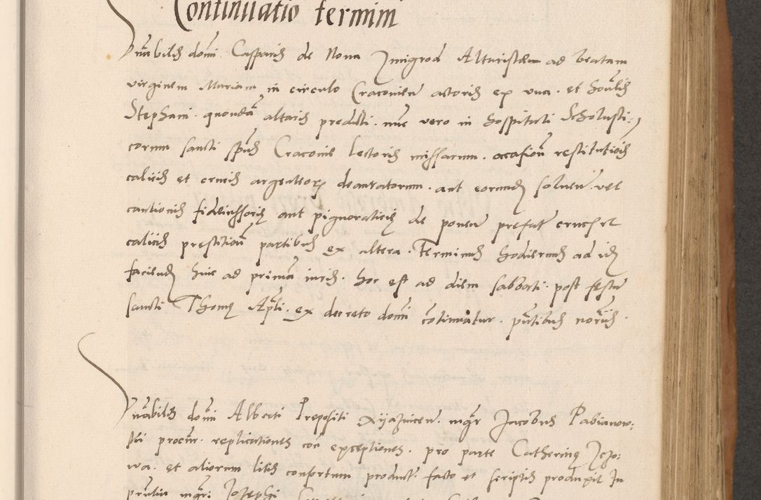Zdjęcie nr 293 dla obiektu archiwalnego: Acta actorum causarum, sentenciarum tam diffinitivarum quam interlocutoriarum et obligacionum coram reverendo domino Petro Mischkowski custode Kielcensi, canonico vicarioque in spiritualibus generali Cracoviensi ad annum Domini millesimum quingentesimum octavum, cuius indicio est sexta, pontificatus sanctissimi in Christo patris et domini nostri domini Pauli divina providencia pape tercii feliciter moderni, anno coronacionis quarto decimo continuantur