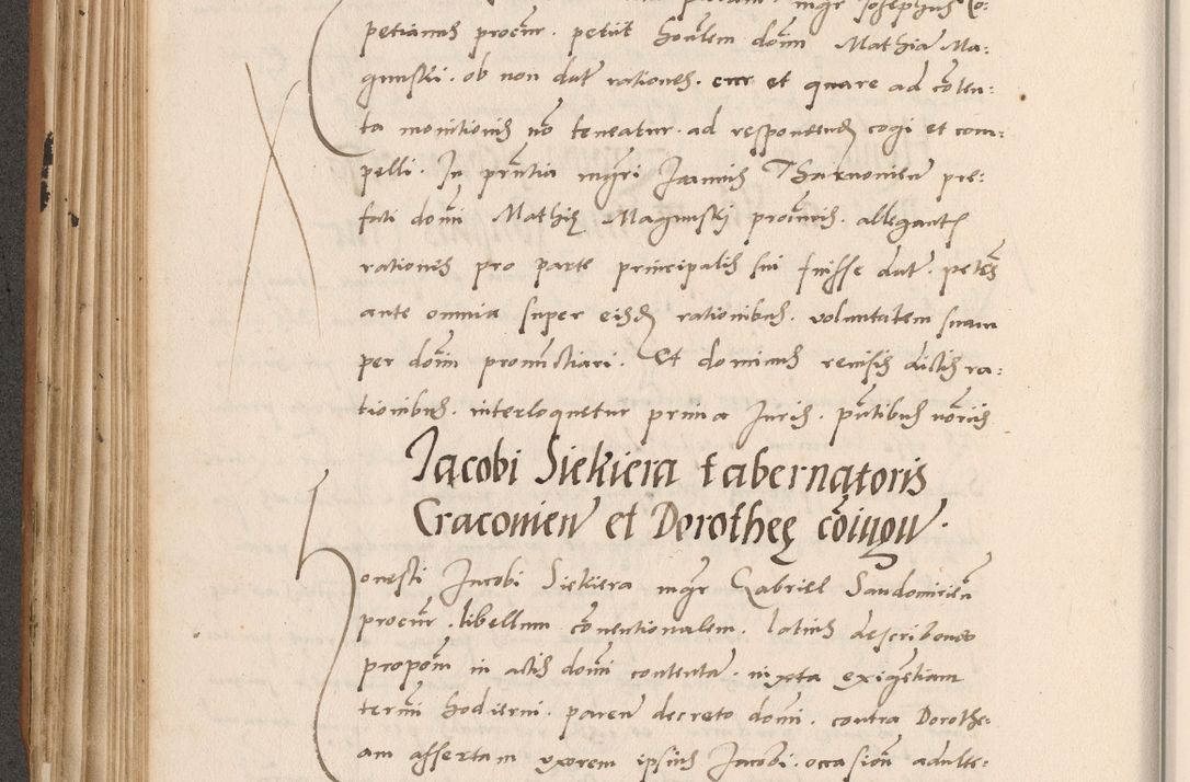 Zdjęcie nr 292 dla obiektu archiwalnego: Acta actorum causarum, sentenciarum tam diffinitivarum quam interlocutoriarum et obligacionum coram reverendo domino Petro Mischkowski custode Kielcensi, canonico vicarioque in spiritualibus generali Cracoviensi ad annum Domini millesimum quingentesimum octavum, cuius indicio est sexta, pontificatus sanctissimi in Christo patris et domini nostri domini Pauli divina providencia pape tercii feliciter moderni, anno coronacionis quarto decimo continuantur