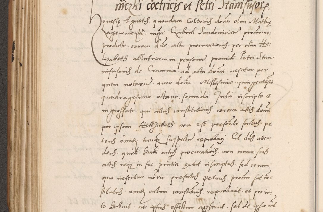 Zdjęcie nr 276 dla obiektu archiwalnego: Acta actorum causarum, sentenciarum tam diffinitivarum quam interlocutoriarum et obligacionum coram reverendo domino Petro Mischkowski custode Kielcensi, canonico vicarioque in spiritualibus generali Cracoviensi ad annum Domini millesimum quingentesimum octavum, cuius indicio est sexta, pontificatus sanctissimi in Christo patris et domini nostri domini Pauli divina providencia pape tercii feliciter moderni, anno coronacionis quarto decimo continuantur