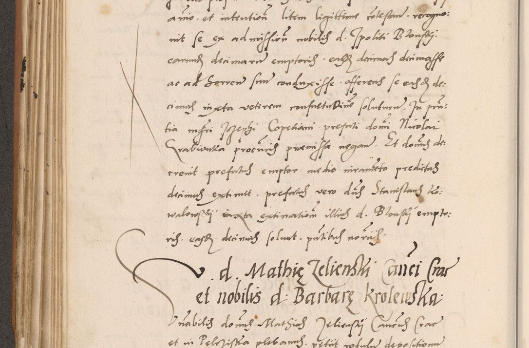 Zdjęcie nr 274 dla obiektu archiwalnego: Acta actorum causarum, sentenciarum tam diffinitivarum quam interlocutoriarum et obligacionum coram reverendo domino Petro Mischkowski custode Kielcensi, canonico vicarioque in spiritualibus generali Cracoviensi ad annum Domini millesimum quingentesimum octavum, cuius indicio est sexta, pontificatus sanctissimi in Christo patris et domini nostri domini Pauli divina providencia pape tercii feliciter moderni, anno coronacionis quarto decimo continuantur