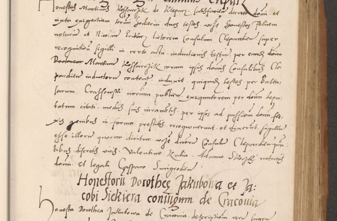 Zdjęcie nr 273 dla obiektu archiwalnego: Acta actorum causarum, sentenciarum tam diffinitivarum quam interlocutoriarum et obligacionum coram reverendo domino Petro Mischkowski custode Kielcensi, canonico vicarioque in spiritualibus generali Cracoviensi ad annum Domini millesimum quingentesimum octavum, cuius indicio est sexta, pontificatus sanctissimi in Christo patris et domini nostri domini Pauli divina providencia pape tercii feliciter moderni, anno coronacionis quarto decimo continuantur