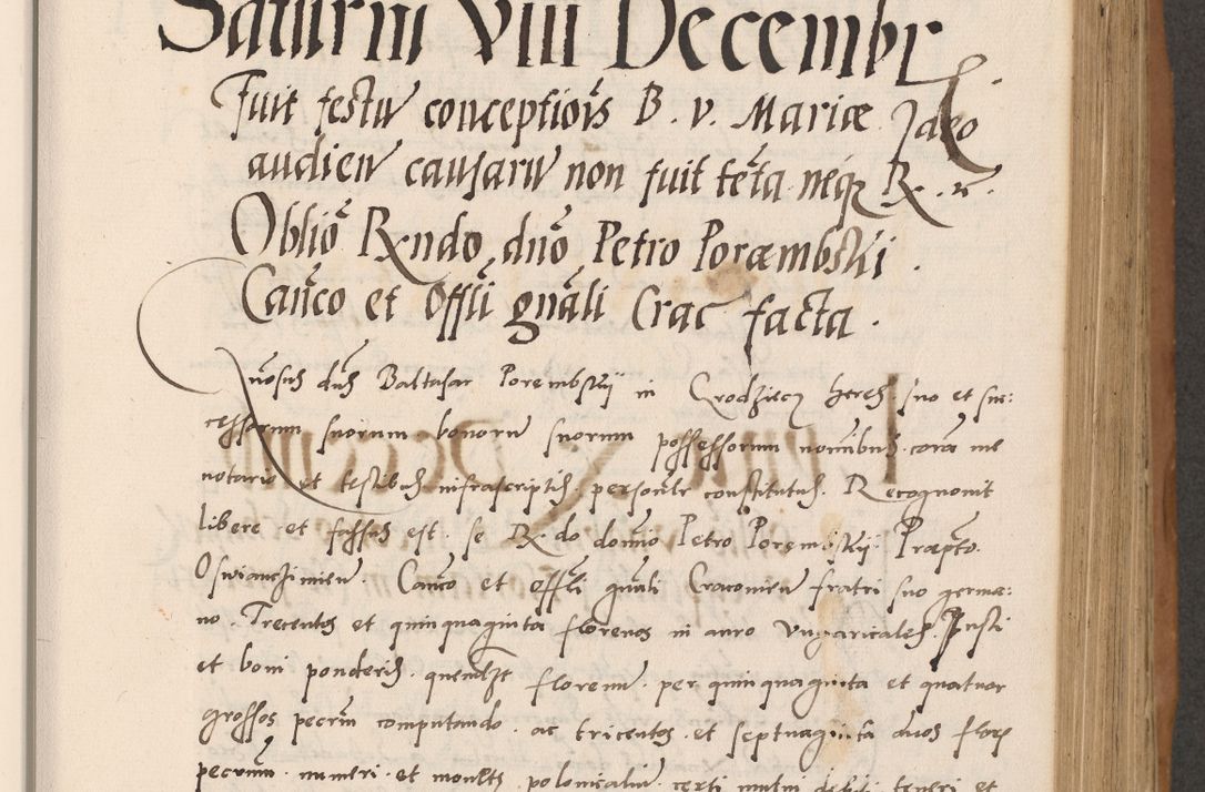 Zdjęcie nr 259 dla obiektu archiwalnego: Acta actorum causarum, sentenciarum tam diffinitivarum quam interlocutoriarum et obligacionum coram reverendo domino Petro Mischkowski custode Kielcensi, canonico vicarioque in spiritualibus generali Cracoviensi ad annum Domini millesimum quingentesimum octavum, cuius indicio est sexta, pontificatus sanctissimi in Christo patris et domini nostri domini Pauli divina providencia pape tercii feliciter moderni, anno coronacionis quarto decimo continuantur