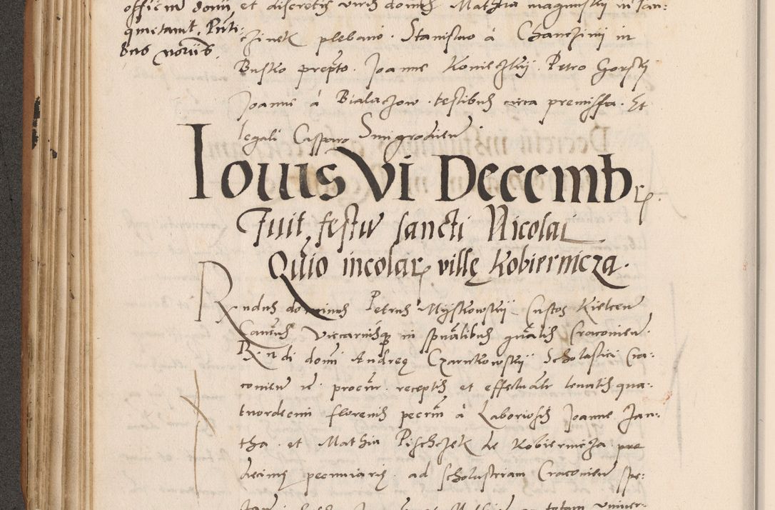 Zdjęcie nr 258 dla obiektu archiwalnego: Acta actorum causarum, sentenciarum tam diffinitivarum quam interlocutoriarum et obligacionum coram reverendo domino Petro Mischkowski custode Kielcensi, canonico vicarioque in spiritualibus generali Cracoviensi ad annum Domini millesimum quingentesimum octavum, cuius indicio est sexta, pontificatus sanctissimi in Christo patris et domini nostri domini Pauli divina providencia pape tercii feliciter moderni, anno coronacionis quarto decimo continuantur