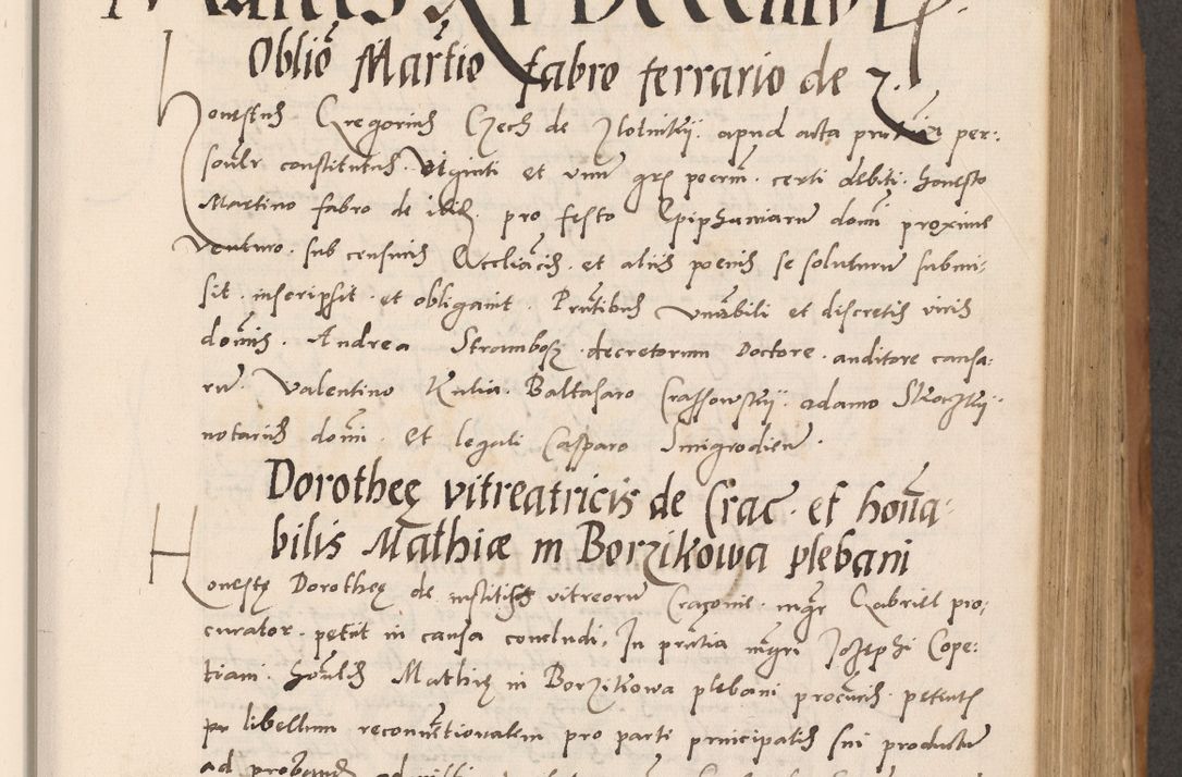 Zdjęcie nr 261 dla obiektu archiwalnego: Acta actorum causarum, sentenciarum tam diffinitivarum quam interlocutoriarum et obligacionum coram reverendo domino Petro Mischkowski custode Kielcensi, canonico vicarioque in spiritualibus generali Cracoviensi ad annum Domini millesimum quingentesimum octavum, cuius indicio est sexta, pontificatus sanctissimi in Christo patris et domini nostri domini Pauli divina providencia pape tercii feliciter moderni, anno coronacionis quarto decimo continuantur