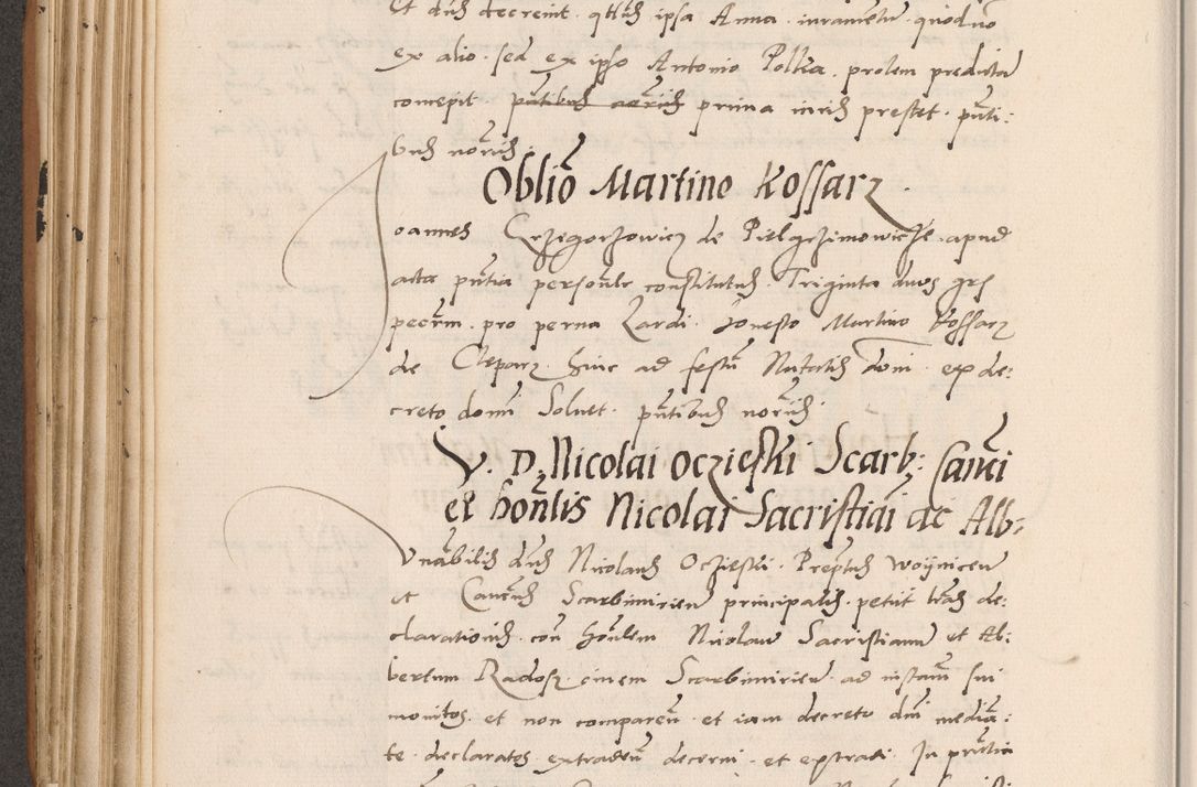 Zdjęcie nr 242 dla obiektu archiwalnego: Acta actorum causarum, sentenciarum tam diffinitivarum quam interlocutoriarum et obligacionum coram reverendo domino Petro Mischkowski custode Kielcensi, canonico vicarioque in spiritualibus generali Cracoviensi ad annum Domini millesimum quingentesimum octavum, cuius indicio est sexta, pontificatus sanctissimi in Christo patris et domini nostri domini Pauli divina providencia pape tercii feliciter moderni, anno coronacionis quarto decimo continuantur