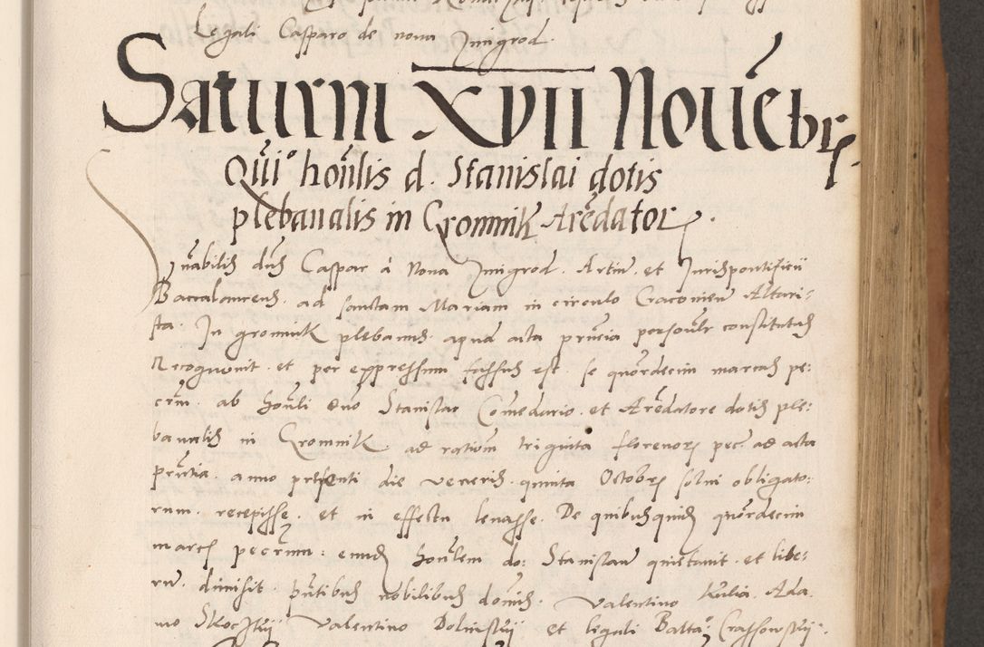 Zdjęcie nr 219 dla obiektu archiwalnego: Acta actorum causarum, sentenciarum tam diffinitivarum quam interlocutoriarum et obligacionum coram reverendo domino Petro Mischkowski custode Kielcensi, canonico vicarioque in spiritualibus generali Cracoviensi ad annum Domini millesimum quingentesimum octavum, cuius indicio est sexta, pontificatus sanctissimi in Christo patris et domini nostri domini Pauli divina providencia pape tercii feliciter moderni, anno coronacionis quarto decimo continuantur