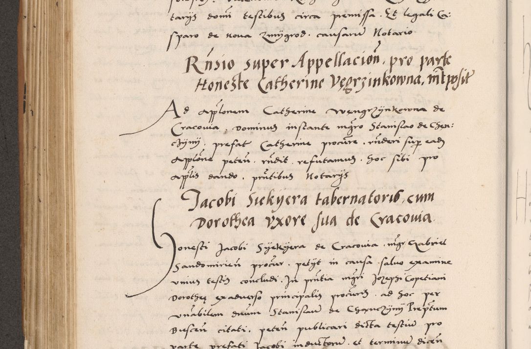 Zdjęcie nr 412 dla obiektu archiwalnego: Acta actorum causarum, sentenciarum tam diffinitivarum quam interlocutoriarum et obligacionum coram reverendo domino Petro Mischkowski custode Kielcensi, canonico vicarioque in spiritualibus generali Cracoviensi ad annum Domini millesimum quingentesimum octavum, cuius indicio est sexta, pontificatus sanctissimi in Christo patris et domini nostri domini Pauli divina providencia pape tercii feliciter moderni, anno coronacionis quarto decimo continuantur