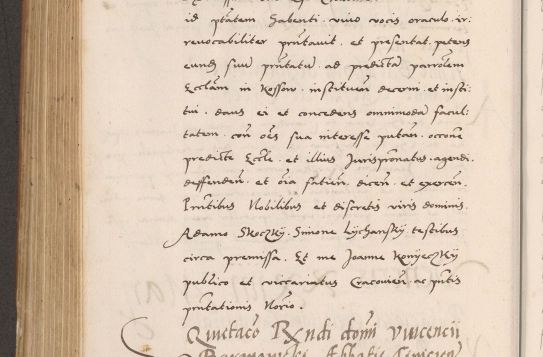 Zdjęcie nr 604 dla obiektu archiwalnego: Acta actorum causarum, sentenciarum tam diffinitivarum quam interlocutoriarum et obligacionum coram reverendo domino Petro Mischkowski custode Kielcensi, canonico vicarioque in spiritualibus generali Cracoviensi ad annum Domini millesimum quingentesimum octavum, cuius indicio est sexta, pontificatus sanctissimi in Christo patris et domini nostri domini Pauli divina providencia pape tercii feliciter moderni, anno coronacionis quarto decimo continuantur