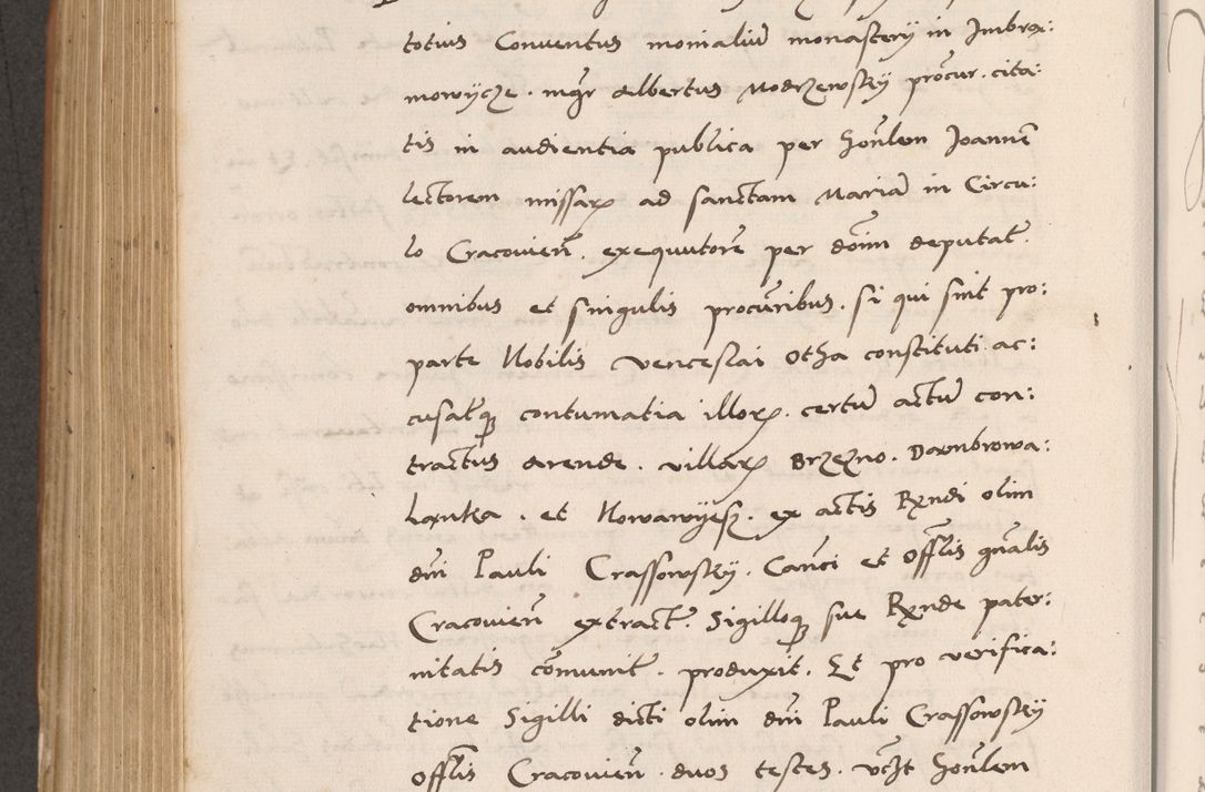Zdjęcie nr 606 dla obiektu archiwalnego: Acta actorum causarum, sentenciarum tam diffinitivarum quam interlocutoriarum et obligacionum coram reverendo domino Petro Mischkowski custode Kielcensi, canonico vicarioque in spiritualibus generali Cracoviensi ad annum Domini millesimum quingentesimum octavum, cuius indicio est sexta, pontificatus sanctissimi in Christo patris et domini nostri domini Pauli divina providencia pape tercii feliciter moderni, anno coronacionis quarto decimo continuantur