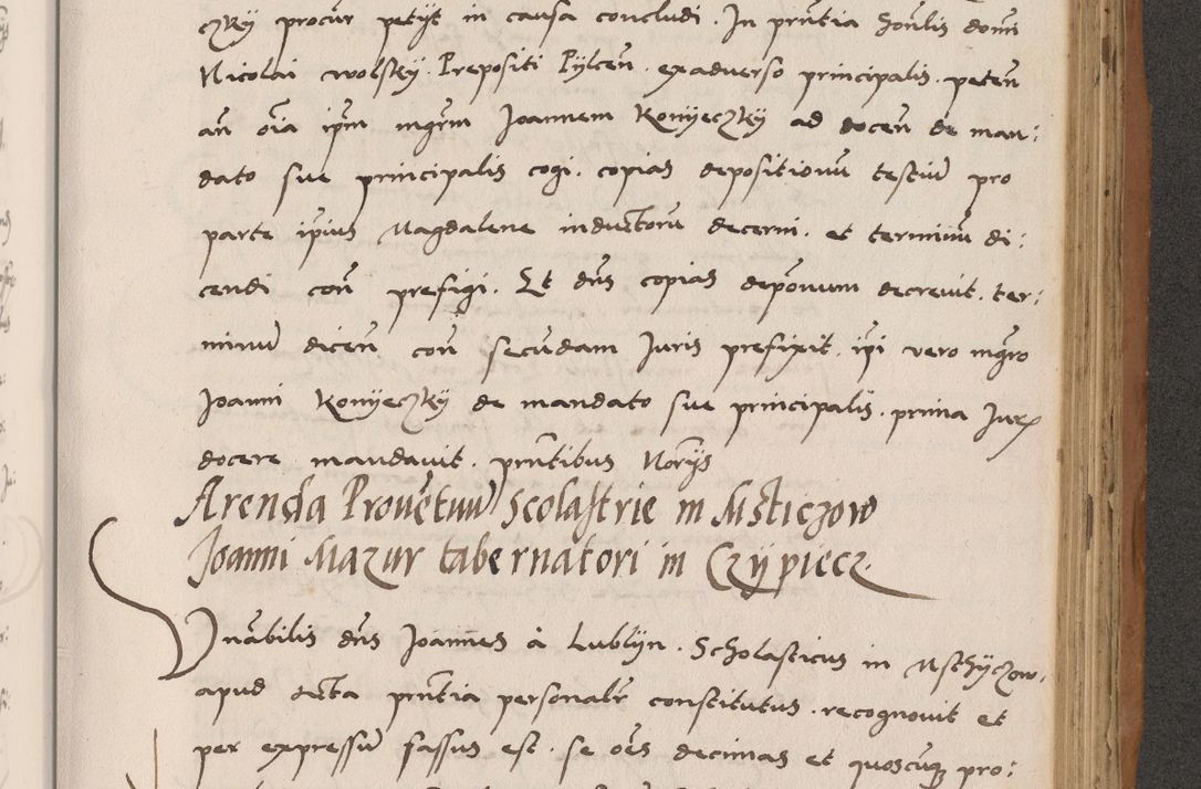 Zdjęcie nr 595 dla obiektu archiwalnego: Acta actorum causarum, sentenciarum tam diffinitivarum quam interlocutoriarum et obligacionum coram reverendo domino Petro Mischkowski custode Kielcensi, canonico vicarioque in spiritualibus generali Cracoviensi ad annum Domini millesimum quingentesimum octavum, cuius indicio est sexta, pontificatus sanctissimi in Christo patris et domini nostri domini Pauli divina providencia pape tercii feliciter moderni, anno coronacionis quarto decimo continuantur