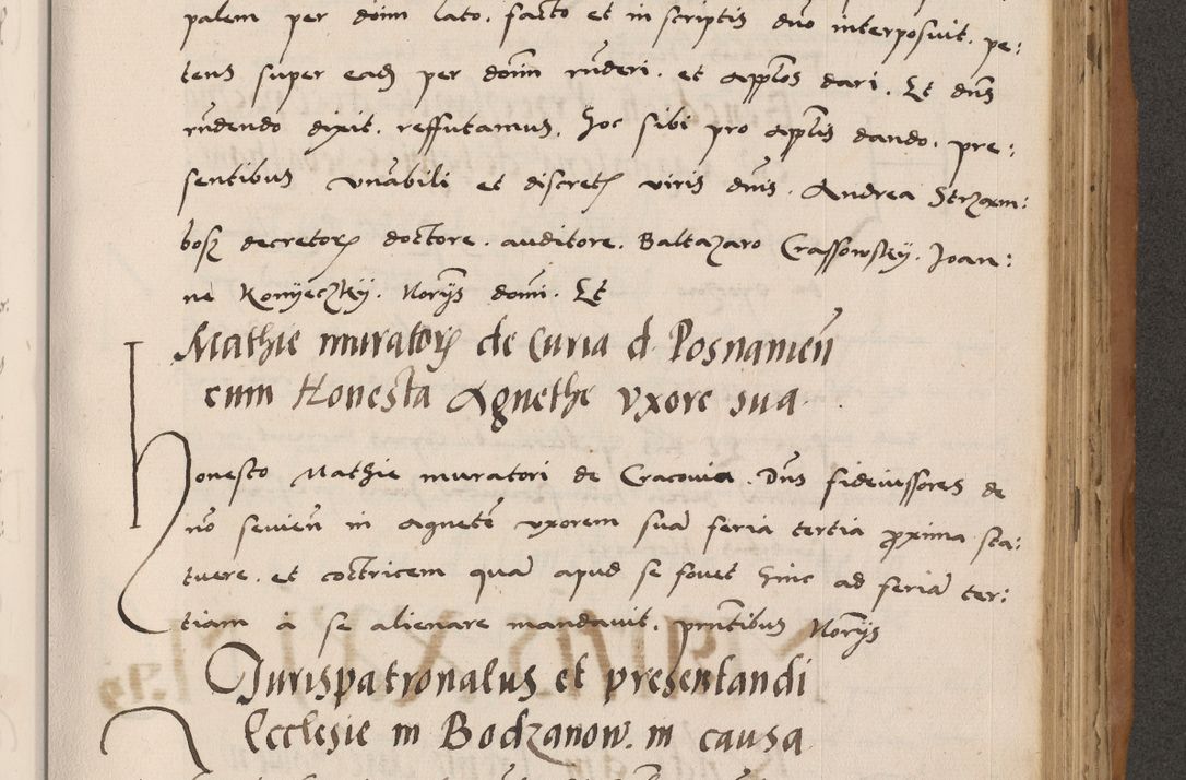Zdjęcie nr 587 dla obiektu archiwalnego: Acta actorum causarum, sentenciarum tam diffinitivarum quam interlocutoriarum et obligacionum coram reverendo domino Petro Mischkowski custode Kielcensi, canonico vicarioque in spiritualibus generali Cracoviensi ad annum Domini millesimum quingentesimum octavum, cuius indicio est sexta, pontificatus sanctissimi in Christo patris et domini nostri domini Pauli divina providencia pape tercii feliciter moderni, anno coronacionis quarto decimo continuantur