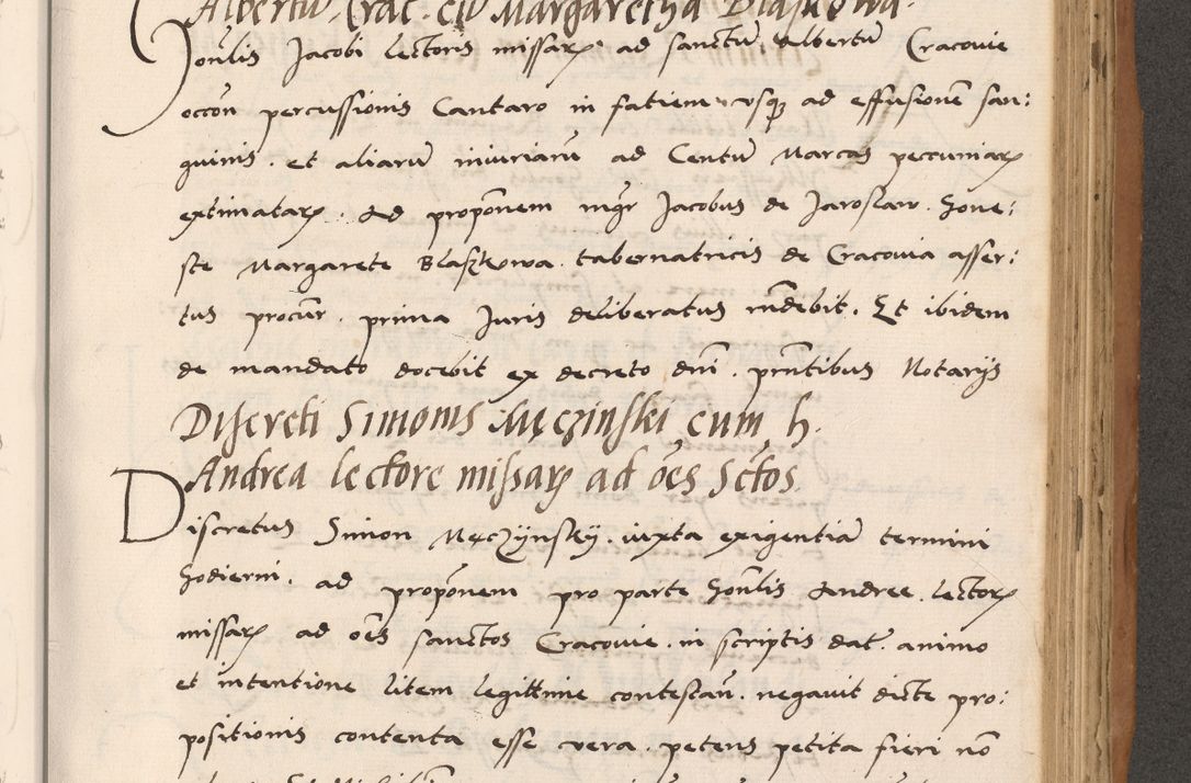 Zdjęcie nr 585 dla obiektu archiwalnego: Acta actorum causarum, sentenciarum tam diffinitivarum quam interlocutoriarum et obligacionum coram reverendo domino Petro Mischkowski custode Kielcensi, canonico vicarioque in spiritualibus generali Cracoviensi ad annum Domini millesimum quingentesimum octavum, cuius indicio est sexta, pontificatus sanctissimi in Christo patris et domini nostri domini Pauli divina providencia pape tercii feliciter moderni, anno coronacionis quarto decimo continuantur