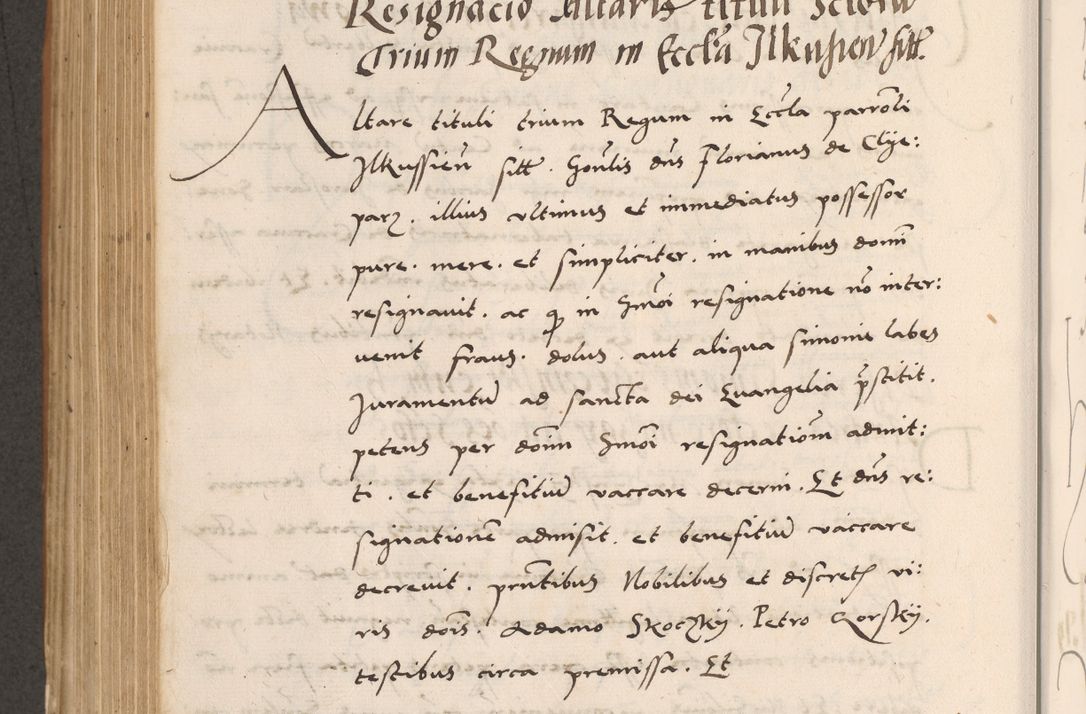 Zdjęcie nr 586 dla obiektu archiwalnego: Acta actorum causarum, sentenciarum tam diffinitivarum quam interlocutoriarum et obligacionum coram reverendo domino Petro Mischkowski custode Kielcensi, canonico vicarioque in spiritualibus generali Cracoviensi ad annum Domini millesimum quingentesimum octavum, cuius indicio est sexta, pontificatus sanctissimi in Christo patris et domini nostri domini Pauli divina providencia pape tercii feliciter moderni, anno coronacionis quarto decimo continuantur