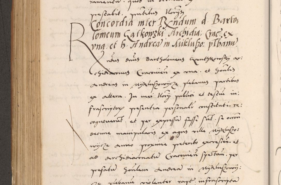 Zdjęcie nr 580 dla obiektu archiwalnego: Acta actorum causarum, sentenciarum tam diffinitivarum quam interlocutoriarum et obligacionum coram reverendo domino Petro Mischkowski custode Kielcensi, canonico vicarioque in spiritualibus generali Cracoviensi ad annum Domini millesimum quingentesimum octavum, cuius indicio est sexta, pontificatus sanctissimi in Christo patris et domini nostri domini Pauli divina providencia pape tercii feliciter moderni, anno coronacionis quarto decimo continuantur