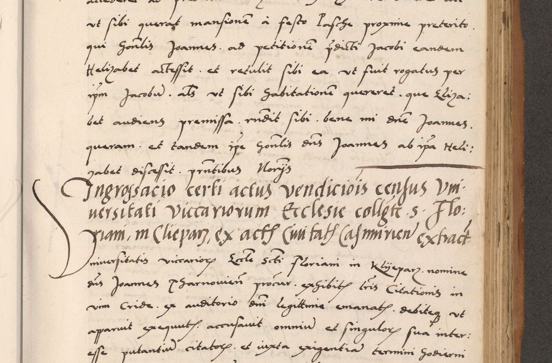 Zdjęcie nr 571 dla obiektu archiwalnego: Acta actorum causarum, sentenciarum tam diffinitivarum quam interlocutoriarum et obligacionum coram reverendo domino Petro Mischkowski custode Kielcensi, canonico vicarioque in spiritualibus generali Cracoviensi ad annum Domini millesimum quingentesimum octavum, cuius indicio est sexta, pontificatus sanctissimi in Christo patris et domini nostri domini Pauli divina providencia pape tercii feliciter moderni, anno coronacionis quarto decimo continuantur