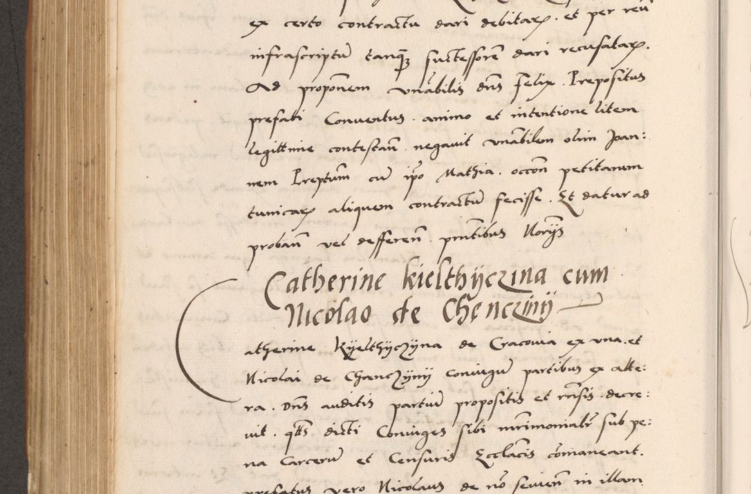 Zdjęcie nr 568 dla obiektu archiwalnego: Acta actorum causarum, sentenciarum tam diffinitivarum quam interlocutoriarum et obligacionum coram reverendo domino Petro Mischkowski custode Kielcensi, canonico vicarioque in spiritualibus generali Cracoviensi ad annum Domini millesimum quingentesimum octavum, cuius indicio est sexta, pontificatus sanctissimi in Christo patris et domini nostri domini Pauli divina providencia pape tercii feliciter moderni, anno coronacionis quarto decimo continuantur