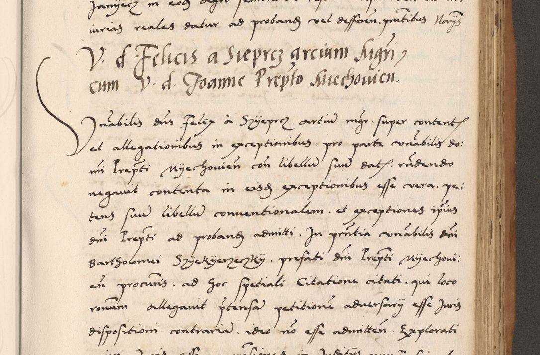 Zdjęcie nr 557 dla obiektu archiwalnego: Acta actorum causarum, sentenciarum tam diffinitivarum quam interlocutoriarum et obligacionum coram reverendo domino Petro Mischkowski custode Kielcensi, canonico vicarioque in spiritualibus generali Cracoviensi ad annum Domini millesimum quingentesimum octavum, cuius indicio est sexta, pontificatus sanctissimi in Christo patris et domini nostri domini Pauli divina providencia pape tercii feliciter moderni, anno coronacionis quarto decimo continuantur
