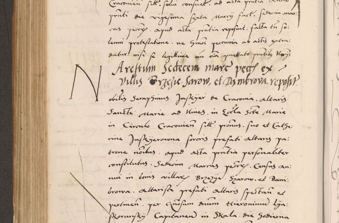 Zdjęcie nr 546 dla obiektu archiwalnego: Acta actorum causarum, sentenciarum tam diffinitivarum quam interlocutoriarum et obligacionum coram reverendo domino Petro Mischkowski custode Kielcensi, canonico vicarioque in spiritualibus generali Cracoviensi ad annum Domini millesimum quingentesimum octavum, cuius indicio est sexta, pontificatus sanctissimi in Christo patris et domini nostri domini Pauli divina providencia pape tercii feliciter moderni, anno coronacionis quarto decimo continuantur
