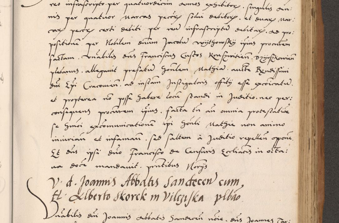 Zdjęcie nr 539 dla obiektu archiwalnego: Acta actorum causarum, sentenciarum tam diffinitivarum quam interlocutoriarum et obligacionum coram reverendo domino Petro Mischkowski custode Kielcensi, canonico vicarioque in spiritualibus generali Cracoviensi ad annum Domini millesimum quingentesimum octavum, cuius indicio est sexta, pontificatus sanctissimi in Christo patris et domini nostri domini Pauli divina providencia pape tercii feliciter moderni, anno coronacionis quarto decimo continuantur