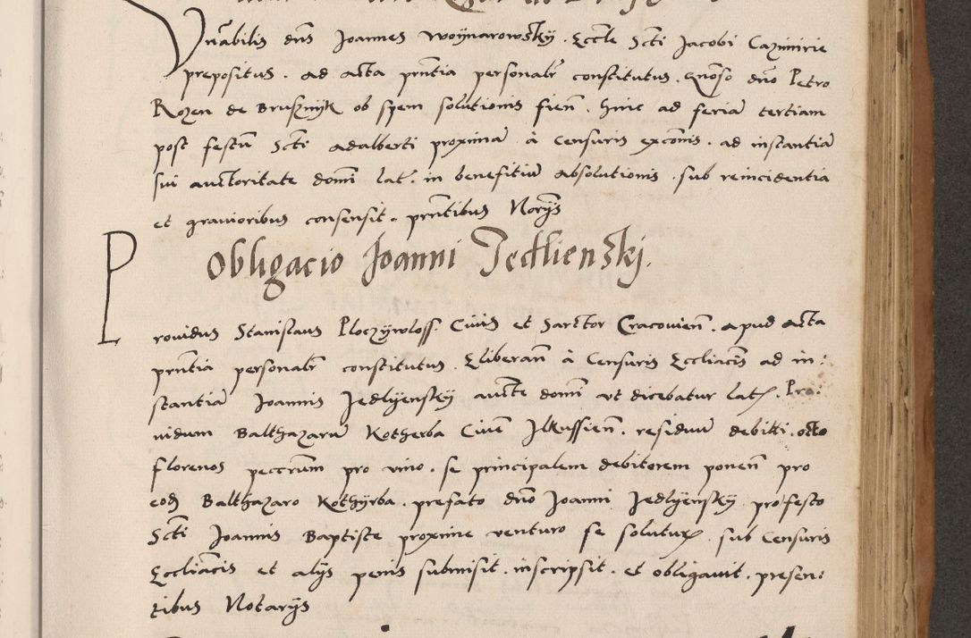 Zdjęcie nr 535 dla obiektu archiwalnego: Acta actorum causarum, sentenciarum tam diffinitivarum quam interlocutoriarum et obligacionum coram reverendo domino Petro Mischkowski custode Kielcensi, canonico vicarioque in spiritualibus generali Cracoviensi ad annum Domini millesimum quingentesimum octavum, cuius indicio est sexta, pontificatus sanctissimi in Christo patris et domini nostri domini Pauli divina providencia pape tercii feliciter moderni, anno coronacionis quarto decimo continuantur