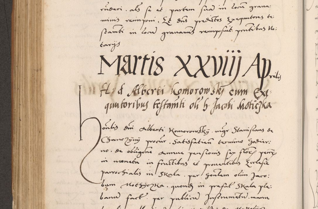 Zdjęcie nr 538 dla obiektu archiwalnego: Acta actorum causarum, sentenciarum tam diffinitivarum quam interlocutoriarum et obligacionum coram reverendo domino Petro Mischkowski custode Kielcensi, canonico vicarioque in spiritualibus generali Cracoviensi ad annum Domini millesimum quingentesimum octavum, cuius indicio est sexta, pontificatus sanctissimi in Christo patris et domini nostri domini Pauli divina providencia pape tercii feliciter moderni, anno coronacionis quarto decimo continuantur
