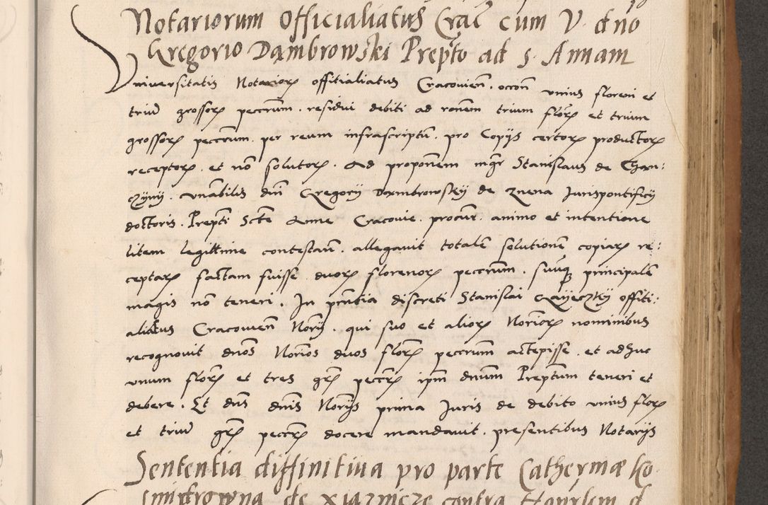 Zdjęcie nr 517 dla obiektu archiwalnego: Acta actorum causarum, sentenciarum tam diffinitivarum quam interlocutoriarum et obligacionum coram reverendo domino Petro Mischkowski custode Kielcensi, canonico vicarioque in spiritualibus generali Cracoviensi ad annum Domini millesimum quingentesimum octavum, cuius indicio est sexta, pontificatus sanctissimi in Christo patris et domini nostri domini Pauli divina providencia pape tercii feliciter moderni, anno coronacionis quarto decimo continuantur