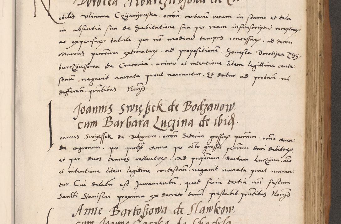 Zdjęcie nr 509 dla obiektu archiwalnego: Acta actorum causarum, sentenciarum tam diffinitivarum quam interlocutoriarum et obligacionum coram reverendo domino Petro Mischkowski custode Kielcensi, canonico vicarioque in spiritualibus generali Cracoviensi ad annum Domini millesimum quingentesimum octavum, cuius indicio est sexta, pontificatus sanctissimi in Christo patris et domini nostri domini Pauli divina providencia pape tercii feliciter moderni, anno coronacionis quarto decimo continuantur