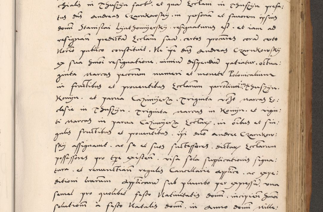 Zdjęcie nr 503 dla obiektu archiwalnego: Acta actorum causarum, sentenciarum tam diffinitivarum quam interlocutoriarum et obligacionum coram reverendo domino Petro Mischkowski custode Kielcensi, canonico vicarioque in spiritualibus generali Cracoviensi ad annum Domini millesimum quingentesimum octavum, cuius indicio est sexta, pontificatus sanctissimi in Christo patris et domini nostri domini Pauli divina providencia pape tercii feliciter moderni, anno coronacionis quarto decimo continuantur